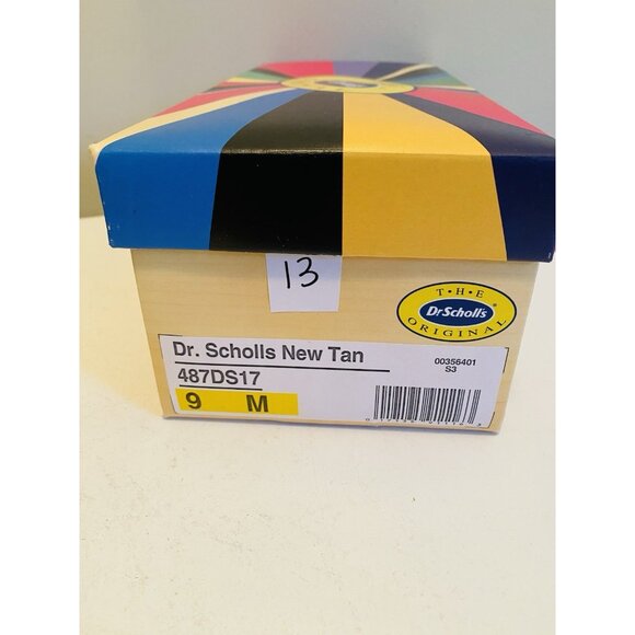 Dr Scholls Women Size 9 M Wood Exercise Clog Sandal Tan Leather Slide Shoe New - Picture 2 of 13